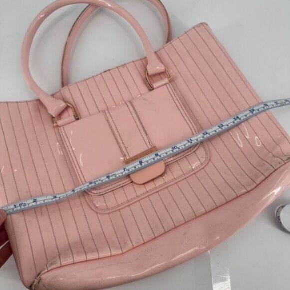 Ted Baker London Women's Patent Leather Quilted Tote Handbag Pink Size Large‎ - Picture 13 of 16
